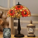 16 Inch European Stained Glass Sunflower Style Table Lamp