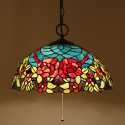 16 Inch European Stained Glass Pendant Light