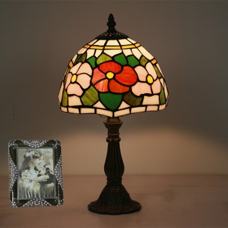 8 Inch European Stained Glass Table Lamp