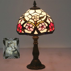 8 Inch European Stained Glass Table Lamp