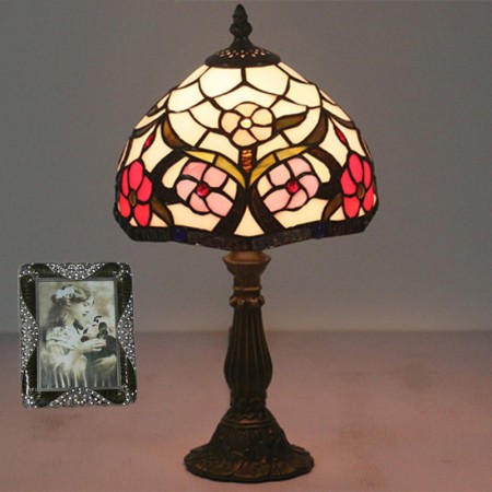 8 Inch European Stained Glass Table Lamp