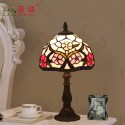 8 Inch European Stained Glass Table Lamp