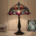 16 Inch European Stained Glass Baroque Style Table Lamp