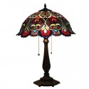 16 Inch European Stained Glass Baroque Style Table Lamp