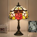 10 Inch European Stained Glass Dragonfly Style Table Lamp