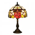 10 Inch European Stained Glass Dragonfly Style Table Lamp