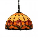 12 Inch European Stained Glass Pendant Light