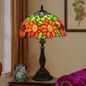 12 Inch European Stained Glass Sunflower Style Table Lamp