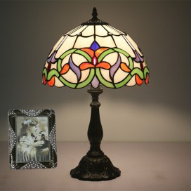 12 Inch European Stained Glass Table Lamp