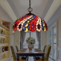 16 Inch European Stained Glass Pendant Light