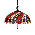 16 Inch European Stained Glass Pendant Light