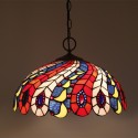 16 Inch European Stained Glass Pendant Light