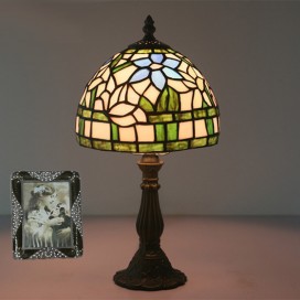 8 Inch European Stained Glass Table Lamp