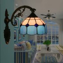 8 Inch Mediterranean Stained Glass Mediterranean Style Wall Light