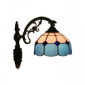 8 Inch Mediterranean Stained Glass Mediterranean Style Wall Light