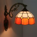 8 Inch Mediterranean Stained Glass Mediterranean Style Wall Light