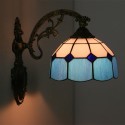 8 Inch Mediterranean Stained Glass Mediterranean Style Wall Light