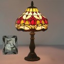 8 Inch European Stained Glass Tulip Style Table Lamp