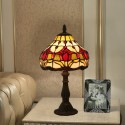 8 Inch European Stained Glass Tulip Style Table Lamp