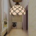 8 Inch European Stained Glass Flush Mount