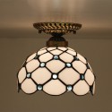 8 Inch European Stained Glass Flush Mount