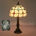 8 Inch European Stained Glass Table Lamp