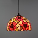 12 Inch European Stained Glass Sunflower Style Pendant Light