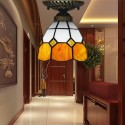 Mediterranean Stained Glass Mediterranean Style Flush Mount