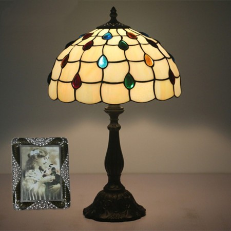 12 Inch European Stained Glass Table Lamp