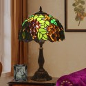 12 Inch European Stained Glass Grape Style Table Lamp