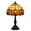 12 Inch European Stained Glass Tulip Style Table Lamp