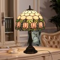 12 Inch European Stained Glass Tulip Style Table Lamp