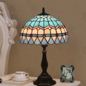 12 Inch European Stained Glass Mediterranean Style Table Lamp