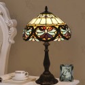 12 Inch European Stained Glass Baroque Style Table Lamp