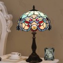 12 Inch Mediterranean Stained Glass Mediterranean Style Table Lamp