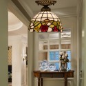 8 Inch American Stained Glass Flush Mount