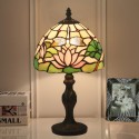 8 Inch European Stained Glass Dragonfly Style Table Lamp