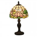 8 Inch European Stained Glass Dragonfly Style Table Lamp