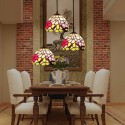 8 Inch European Stained Glass Pendant Light