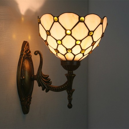 8 Inch European Stained Glass Wall Light