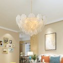 4 Light Modern / Contemporary Steel Pendant Light with Glass Shade