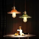 Rustic / Lodge Retro 1 Light Steel Pendant Light with Glass Shade