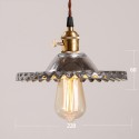 Rustic / Lodge Retro 1 Light Steel Pendant Light with Glass Shade