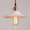 Rustic / Lodge Retro 1 Light Steel Pendant Light with Glass Shade