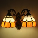 6 Inch 2 Light European Stained Glass Wall Light