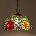 16 Inch European Stained Glass Pendant Light