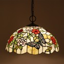 16 Inch European Stained Glass Pendant Light