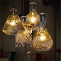 1 Light Rustic/Lodge Glass Pendant Light