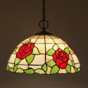 16 Inch European Stained Glass Pendant Light