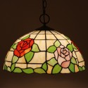 16 Inch European Stained Glass Pendant Light